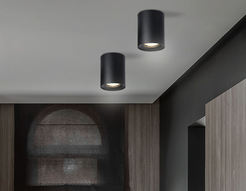 TN213137 BK черный GU10 max 12W D80*100