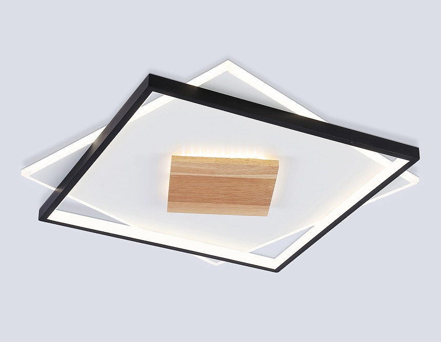 FL4791 WH/BK/WD белый/черный/дерево 77W 3000-6000K 515*515*50 (без ПДУ)
