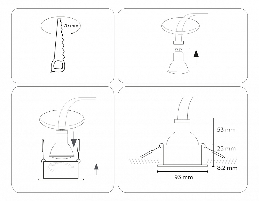 TN111 BK черный IP44 GU5.3 D93*33