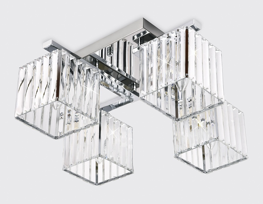 TR5213/4 CH/CL хром/прозрачный E27/4 max 40W 630*630*220