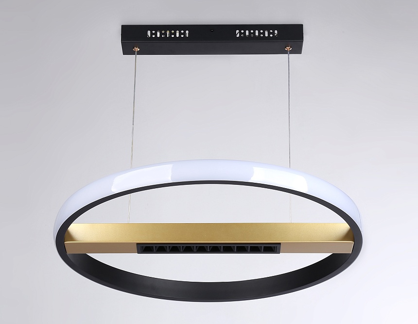 FL51489 BK/GD черный/золото 62W 3000K-6400K D600*1000 (ПДУ ИК)