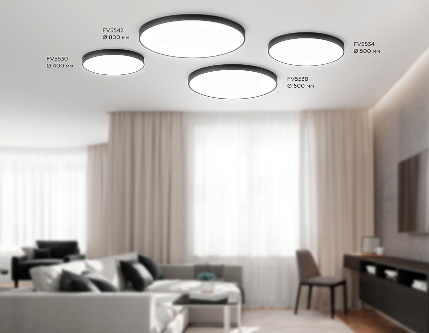 FV5530 BK черный LED 45W 4200K D400*58 (Без ПДУ) FV5530 BK черный LED 45W 4200K D400*58 (Без ПДУ)