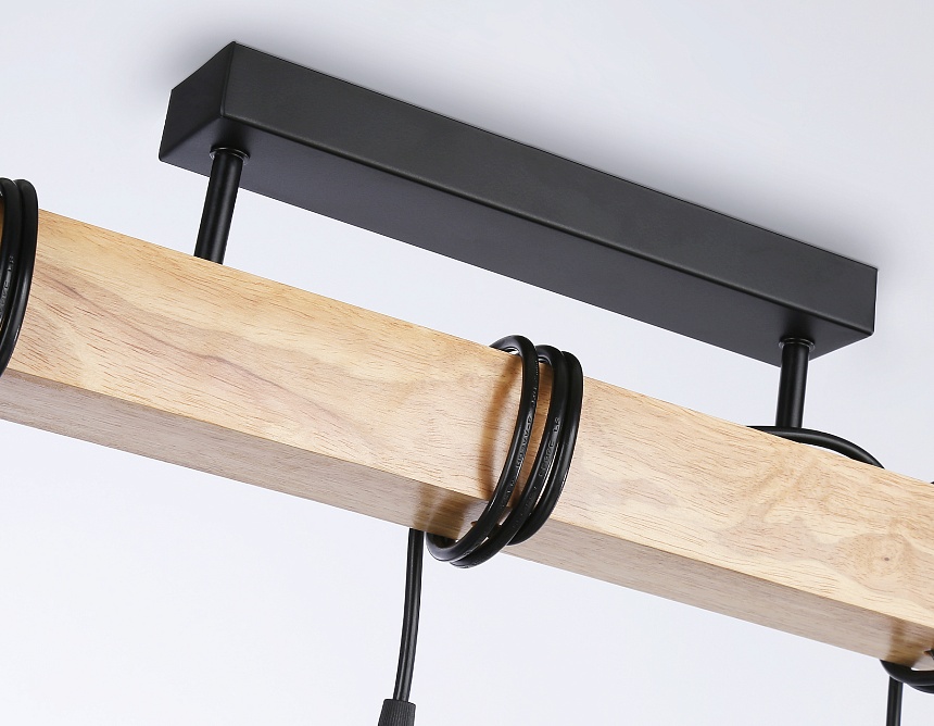 TR8182/3 BK/LW черный/светлое дерево E27*3 max 40W 500*50*420