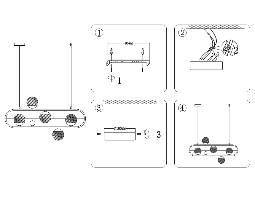 TR5433/5 GD золото G9/5 max 40W 780*110*1000