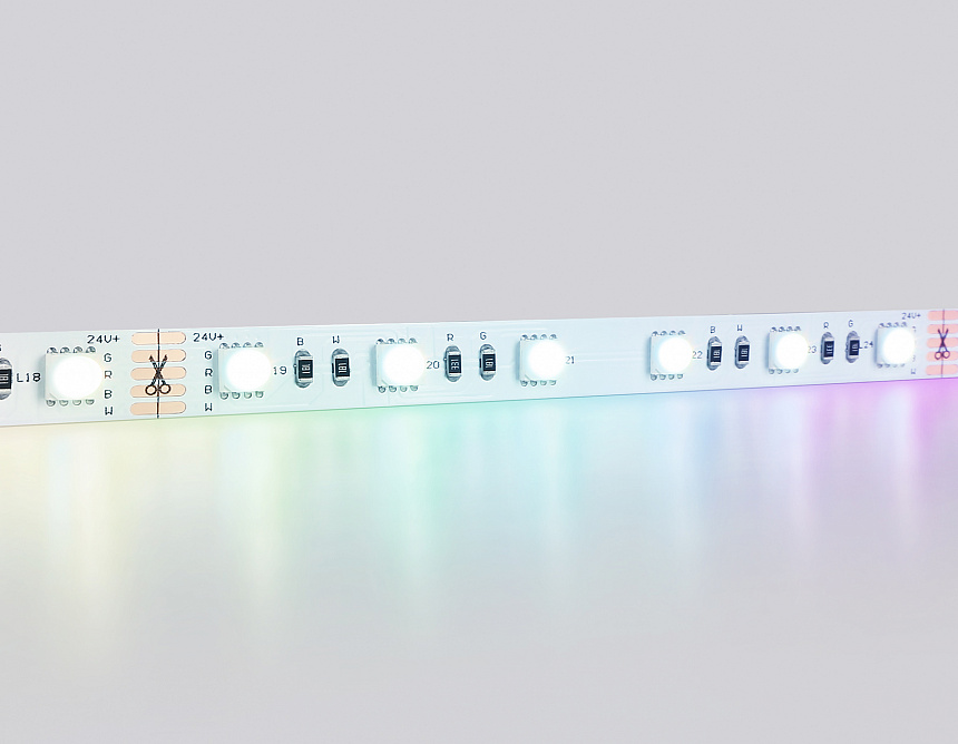 GS4403 5050 60Led/ 10W m/ 24V IP20 RGBW+6500K/ 5000*10*1.87mm (5 конт.) GS4403 5050 60Led/ 10W m/ 24V IP20 RGBW+6500K/ 5000*10*1.87mm (5 конт.)