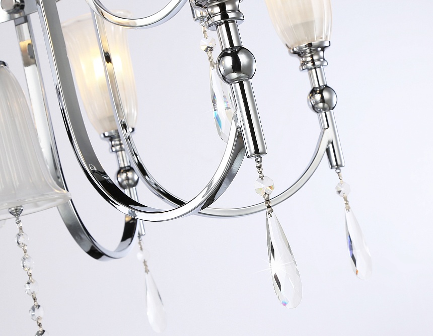 TR3249/9 CH/FR хром/белый матовый E14*9 max 40W D735*720