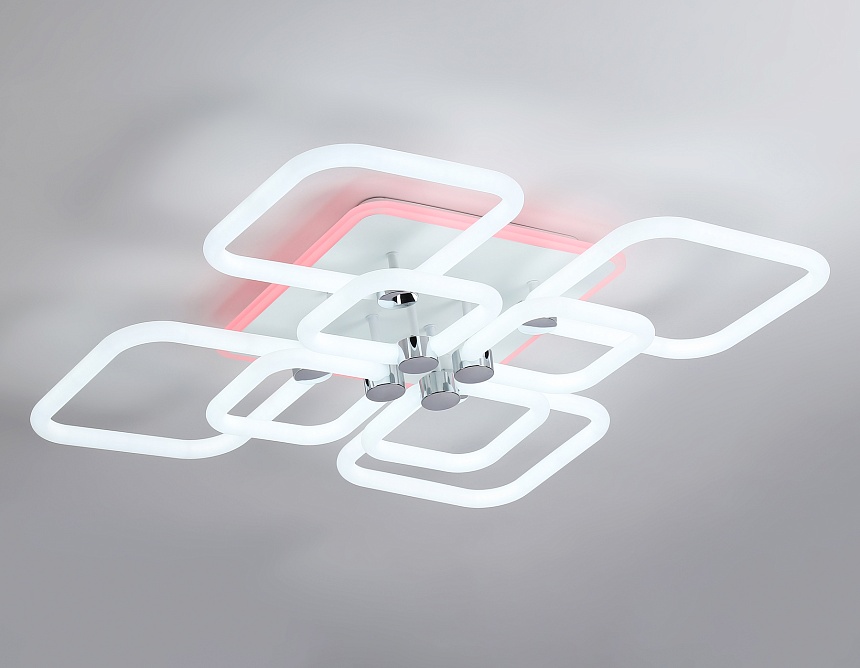 FA3866/4+4 WH белый 144W 3000K-6400K+RGB 627*627*121 (ПДУ РАДИО 2.4G)