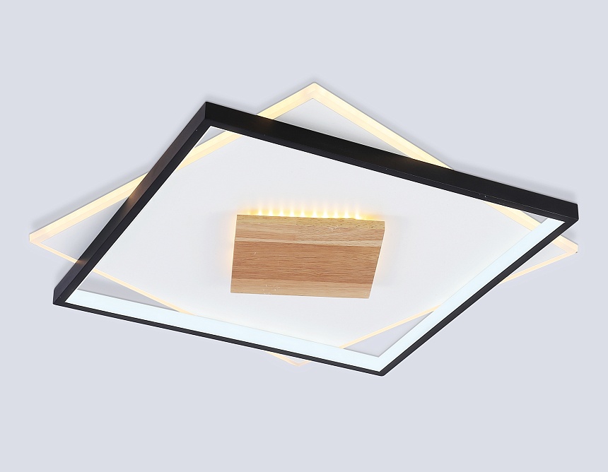 FL4791 WH/BK/WD белый/черный/дерево 77W 3000-6000K 515*515*50 (без ПДУ)
