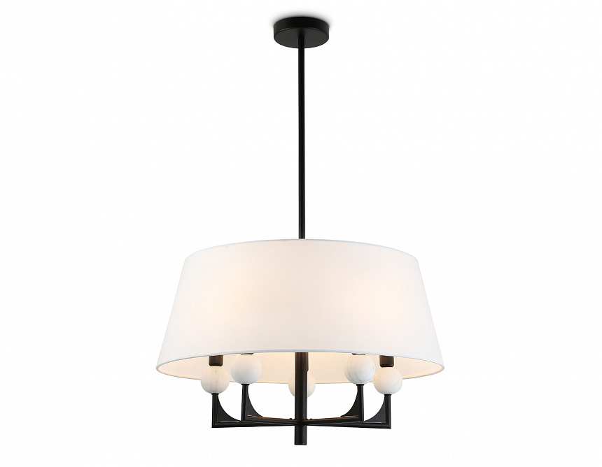 LH75150/5 BK/FR черный/белый матовый E14*5 max 40W D580*590