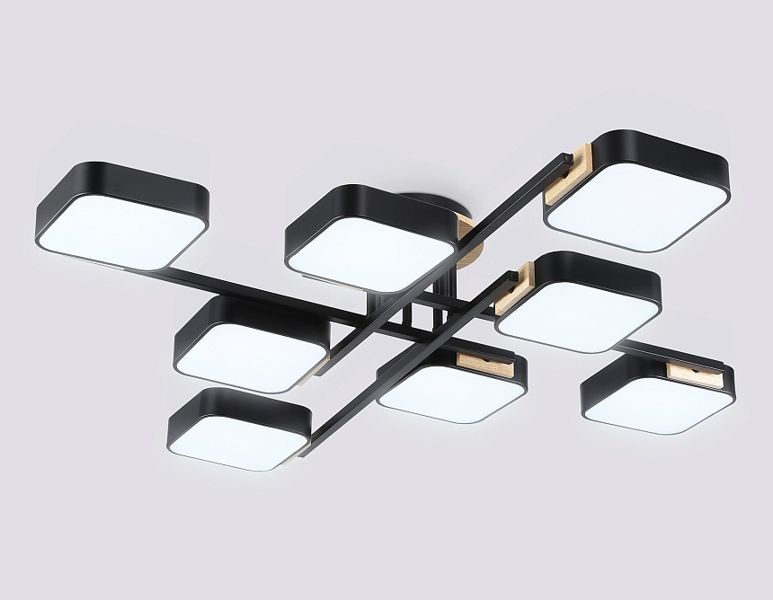 FL4890/8 BK/WD черный/дерево 144W 3000-6000K 960*960*160 (без ПДУ)