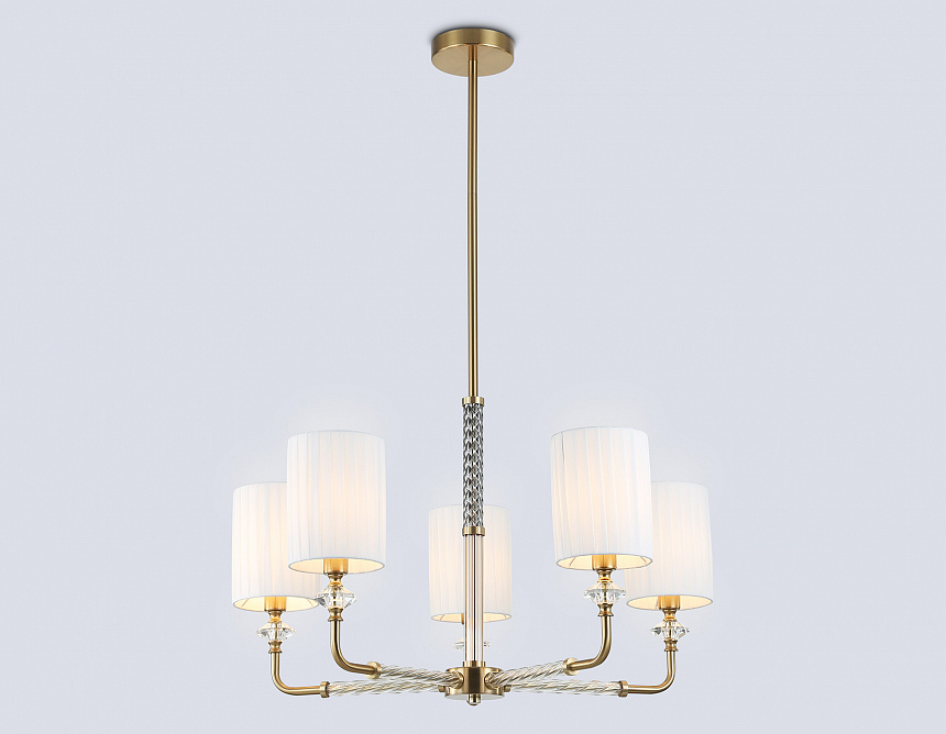 LH71500/5 BS/FR латунь/белый матовый E14*5 max 40W D680*640