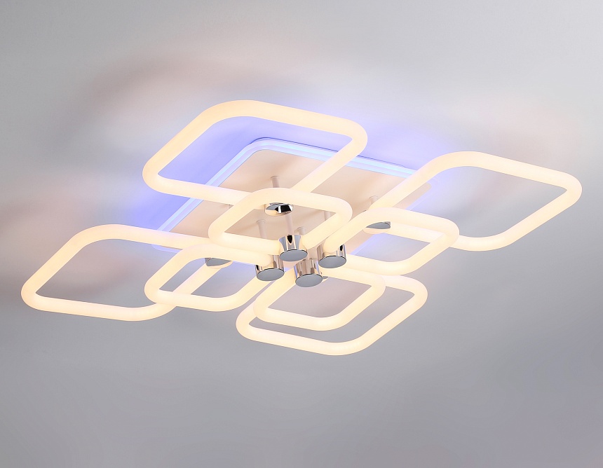 FA3866/4+4 WH белый 144W 3000K-6400K+RGB 627*627*121 (ПДУ РАДИО 2.4G)