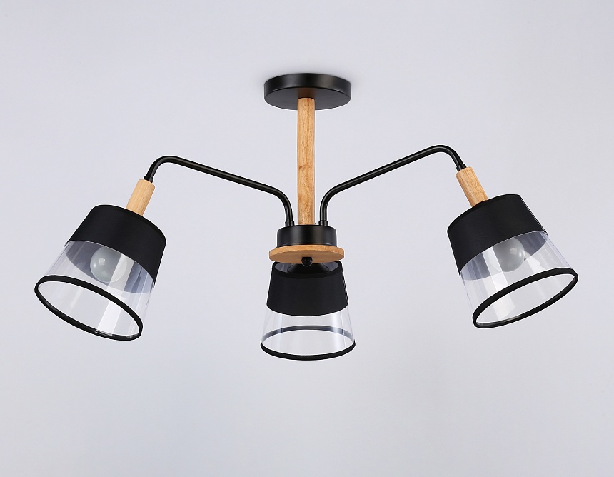 TR4740/3 BK/LW черный/светлое дерево E27/3 max 40W D760*350