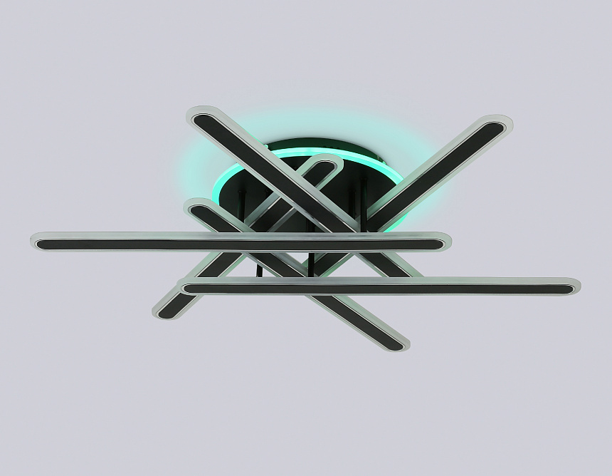 FA8908 BK/CH черный/хром 125W 3000-6400K+RGB 800*770*160 (ПДУ ИК)