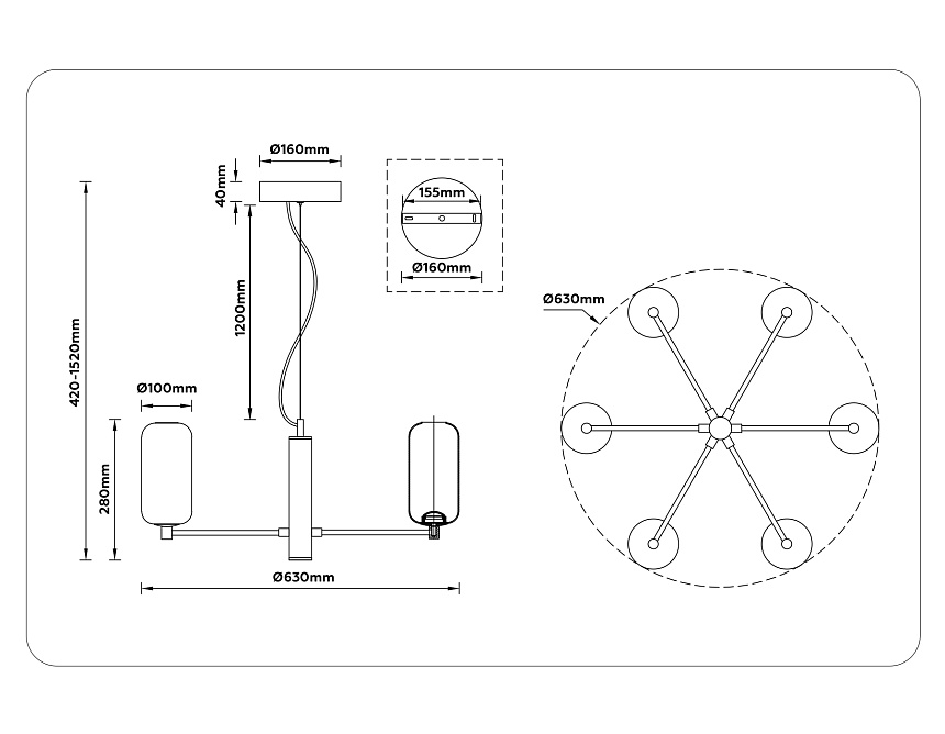 LH11107/6 WH/FR белый/белый матовый 24W 3000K D630*280 LH11107/6 WH/FR белый/белый матовый 24W 3000K D630*280