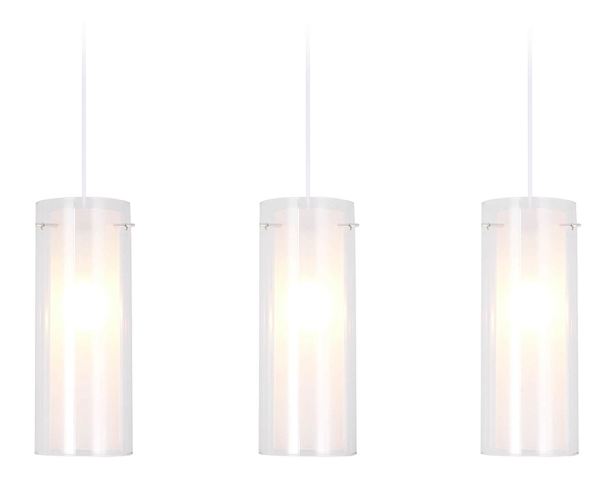 TR3675/3 CH/CL/FR хром/прозрачный/белый матовый E14/3 max 40W 640*110*900