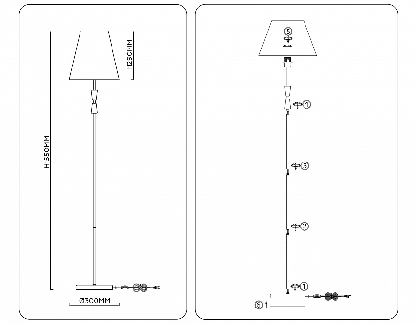 LH75059 BS/GN латунь/зеленый E27 max 60W D300*1550