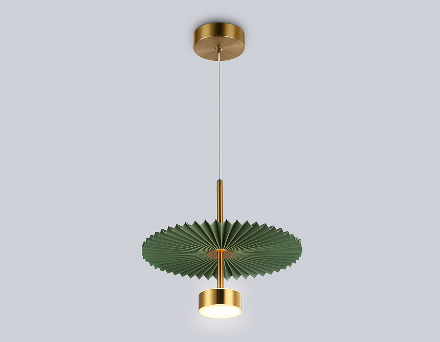 LH72609 BK/GR латунь/зеленый 6W 3000K D300*260-1770