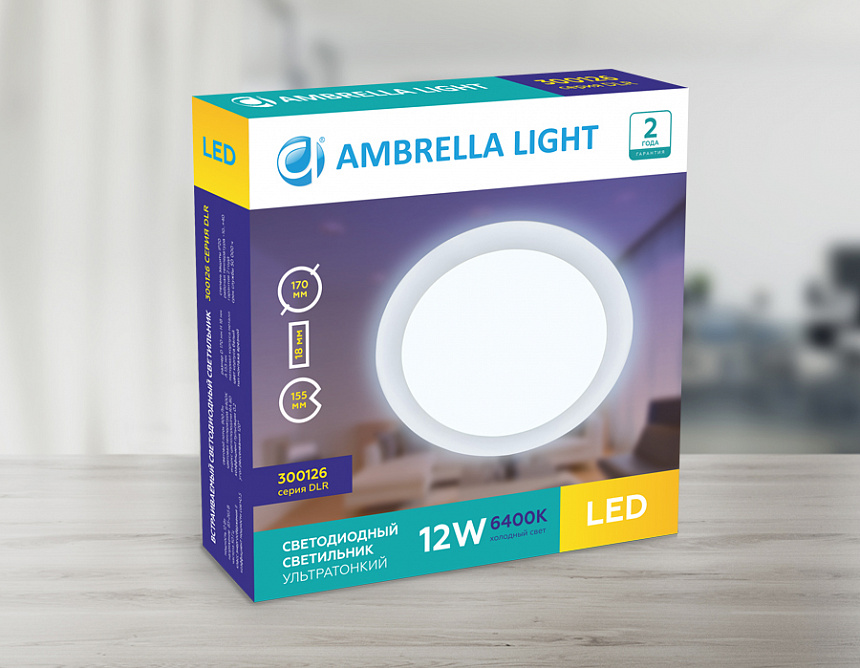 DLR 12W 6400K 185-250V (120W) (D165mm/A150mm) DLR 12W 6400K 185-250V (120W) (D165mm/A150mm)