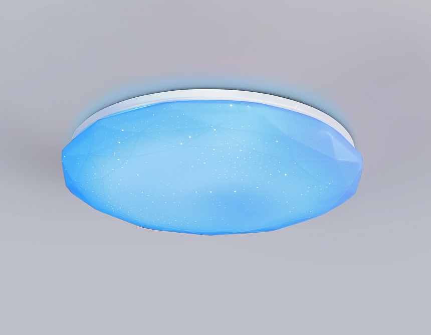 FZ417 WH белый IP20 46W 3000K-6500K+RGB D380*60 (ПДУ ИК)