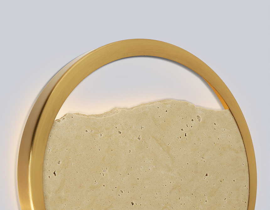 LH53606 BS/BG латунь/бежевый 9W 3000K D250*55