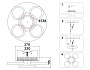 FA3841/4+1 WH белый 70W 3000K-6400K+RGB D538*115 (ПДУ РАДИО 2.4G)