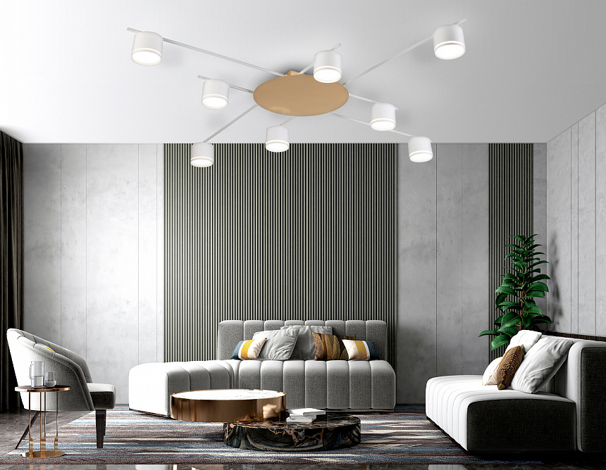 FL51759/8 WH/GD белый/золото GX53/8 max 12W 870*870*95 FL51759/8 WH/GD белый/золото GX53/8 max 12W 870*870*95