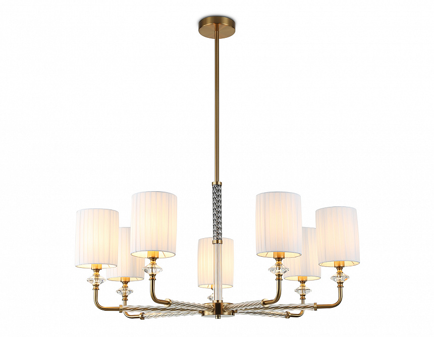 LH71503/7 BS/FR латунь/белый матовый E14*7 max 40W D840*640