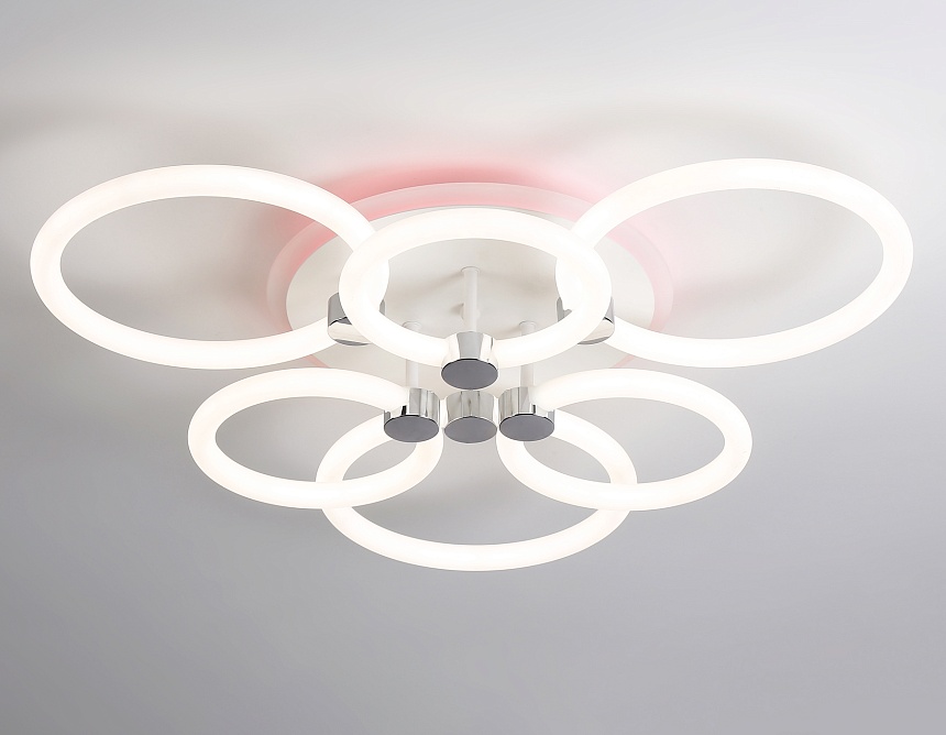 FA3844/3+3 WH белый 102W 3000K-6400K+RGB D670*115 (ПДУ РАДИО 2.4G)