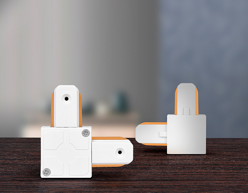 GL7070 WH белый коннектор угловой однофазный для соединения трековых шинопроводов