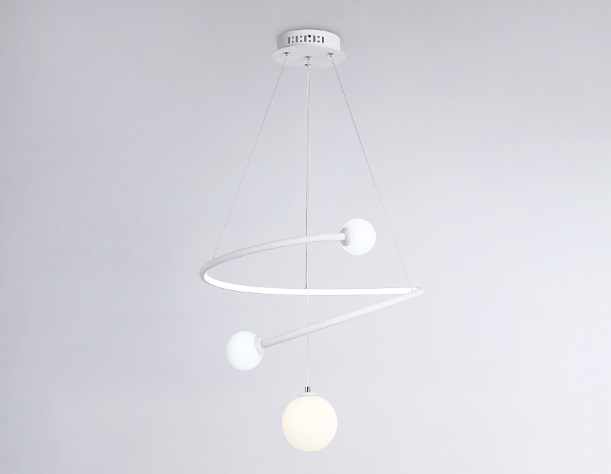 FL66299 WH белый 39W 3000K-6400K+G9 D500*1200 (ПДУ ИК)