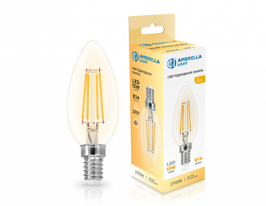 351513 Filament LED C35 15W E14 2700K 220-240V