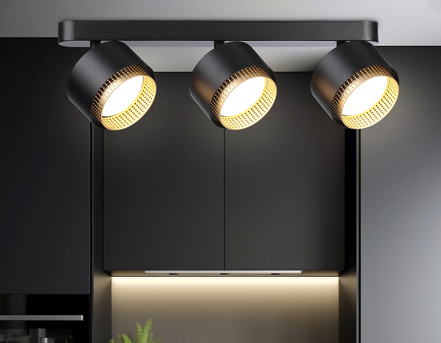 TN71295/3 BK/GD черный/золото GX53/3 max 12W 400*95*137