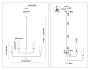 LH53274/6 BK/WH черный/белый E14*6 max 40W D1050*1445