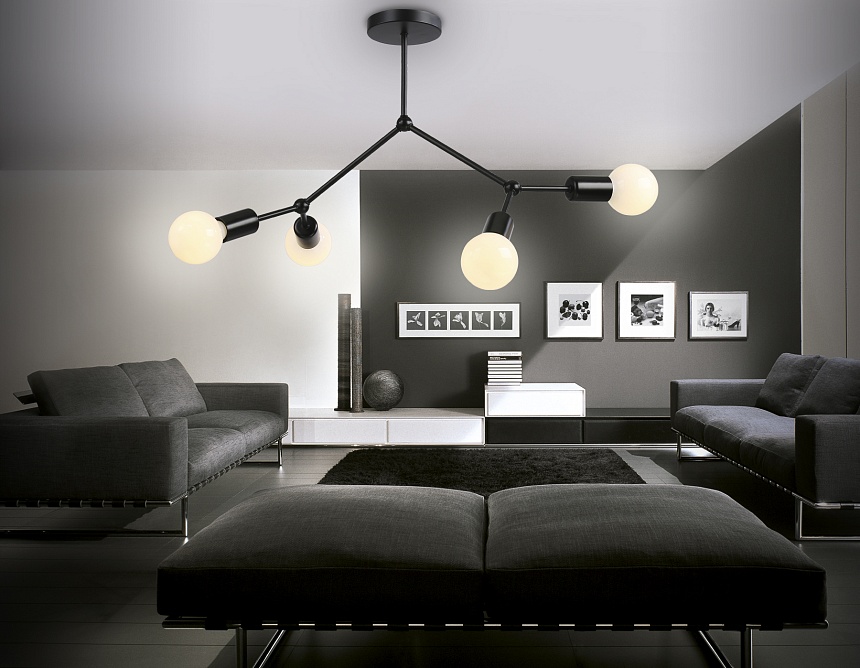 TR8033/4 BK черный E27*4 max 40W D670*440