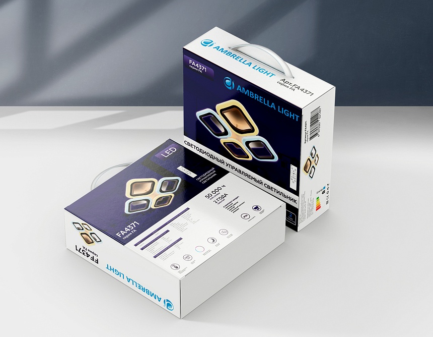 FA4375/4 WH белый 4200K/3000K+6400K/6400K+3000K 73W 530*530*75 (ПДУ ИК)