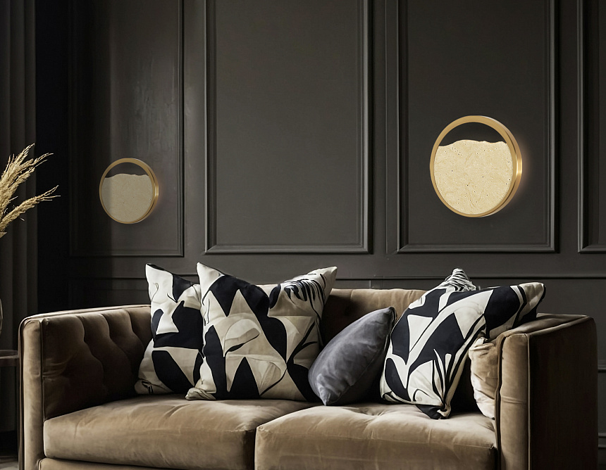 LH53606 BS/BG латунь/бежевый 9W 3000K D250*55