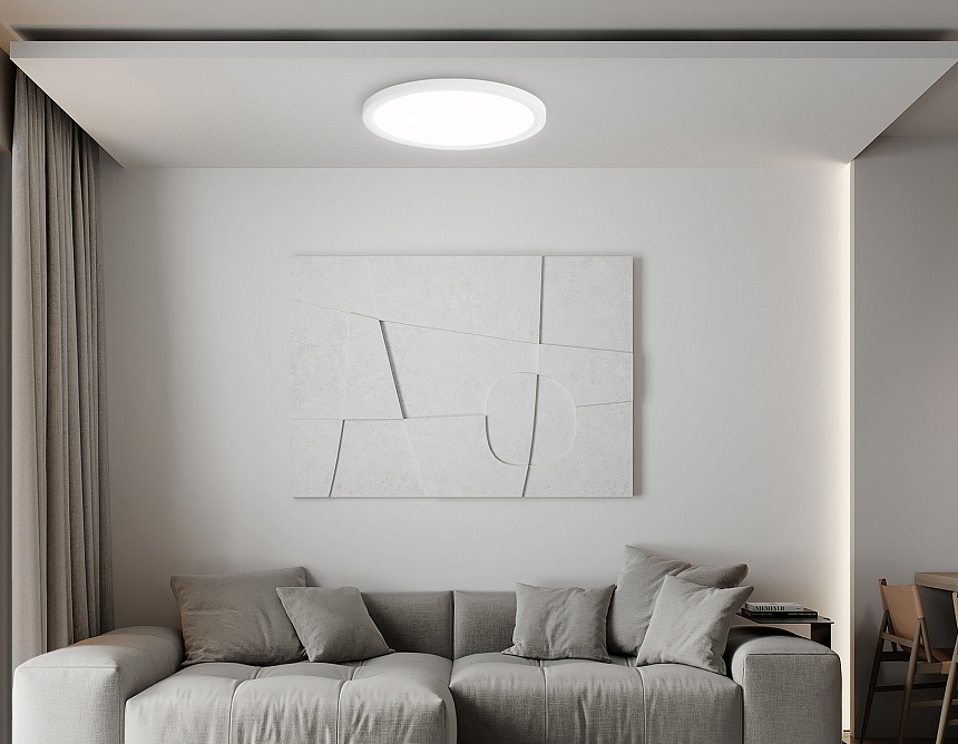 FZ1907 WH белый IP54 35W 3000K-6500K CCT-переключатель D450*25 (Без ПДУ)