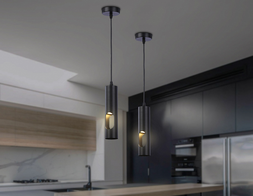 TN5108 BK черный GU10 max 12W D55*1245