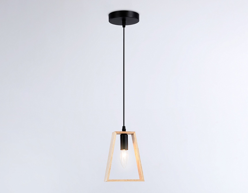 TR80497 BK/LW черный/светлое дерево E14 max 60W D150*1000