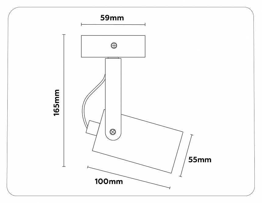 TA1303 BK черный GU10 max 12W 100*55*165 TA1303 BK черный GU10 max 12W 100*55*165
