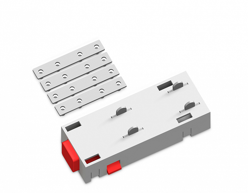 GL1107 WH белый коннектор питания прямой с соединителем для шинопровода в натяжной потолок Magnetic 220V 68*28.5*18