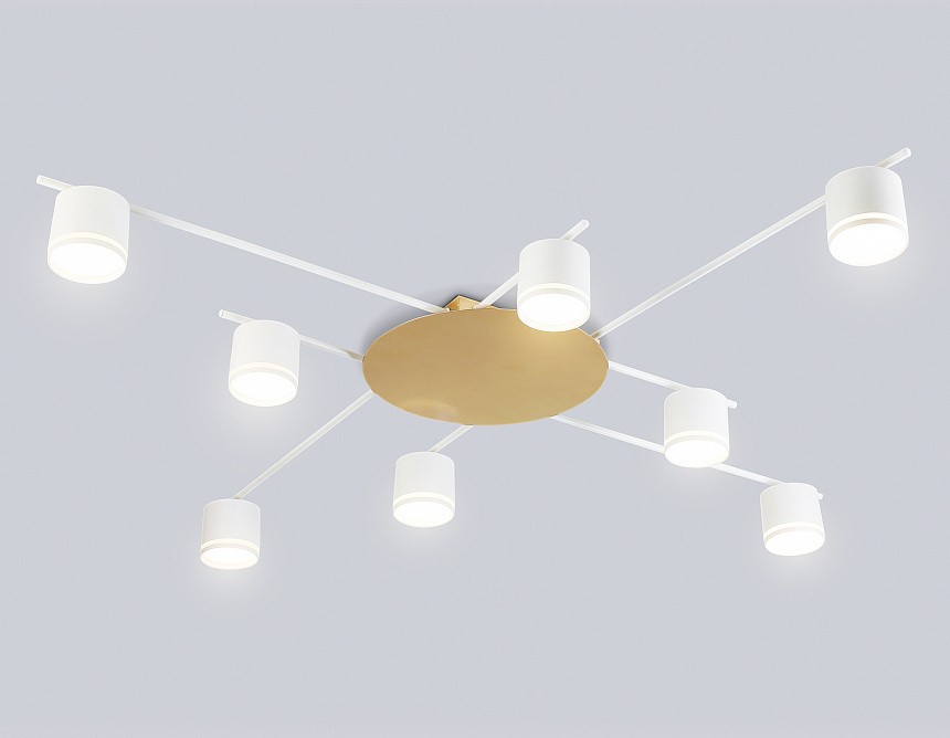 FL51759/8 WH/GD белый/золото GX53/8 max 12W 870*870*95 FL51759/8 WH/GD белый/золото GX53/8 max 12W 870*870*95