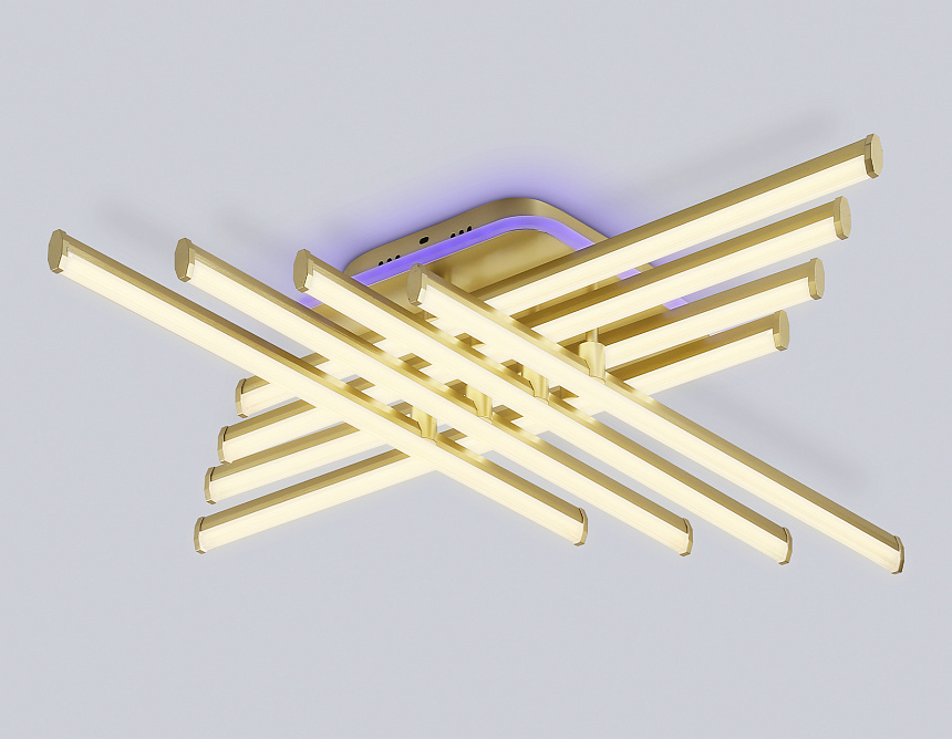 FL6263 GD золото 115W 3000K-6400K+RGB 810*810*130 (ПДУ ИК) FL6263 GD золото 115W 3000K-6400K+RGB 810*810*130 (ПДУ ИК)