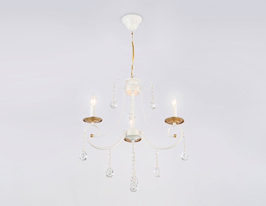 TR4915/3 WH/GD белый/золото E14/3 max 40W D550*860