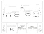 TN71027/4 WH белый GX53/4 max 12W 600*80*140