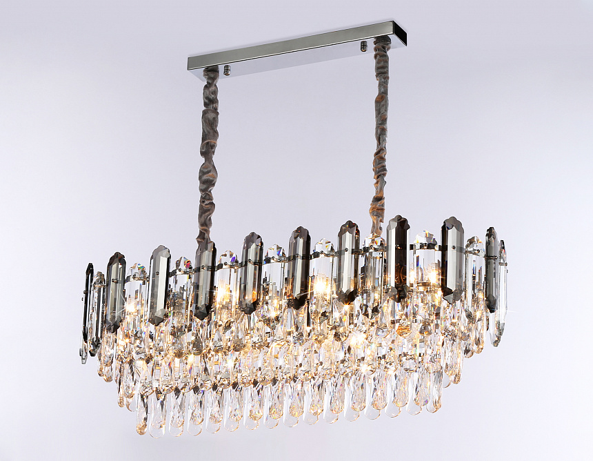 TR5199/12 CH/CL/SM хром/прозрачный/дымчатый E27*12 max 40W 800*300*290