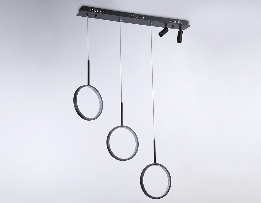 FL5278/3+2 BK черный 59W 3000K/4200K/6400K+4200K 800*20*1200 (ПДУ ИК)