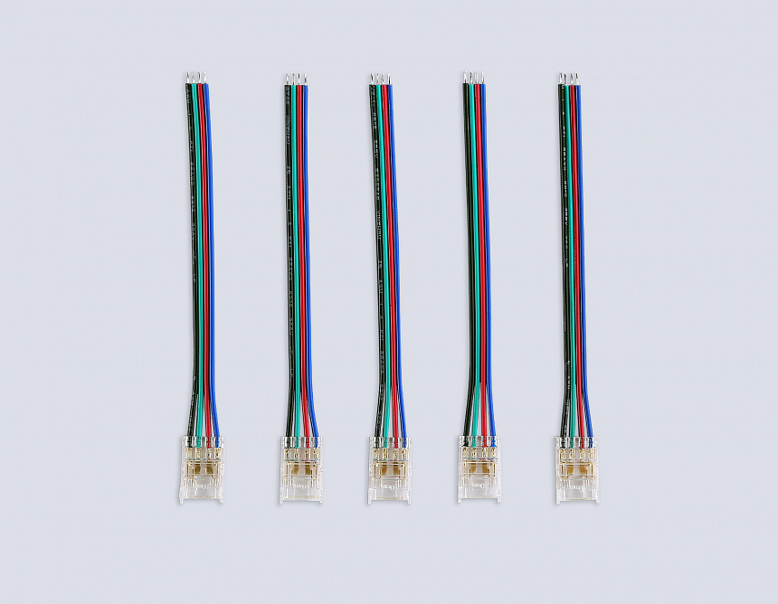GS7411 Соединитель гибкий односторонний COB RGB 12/24V для лент 10mm (4 конт.) (5шт)