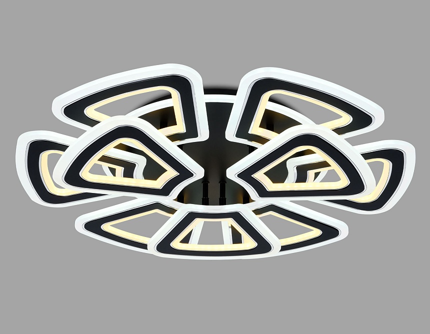 FA8893/6+3 BK/CH черный/хром 210W 3000K/4200K/6400K 650*640*130 (ПДУ РАДИО 2.4G)